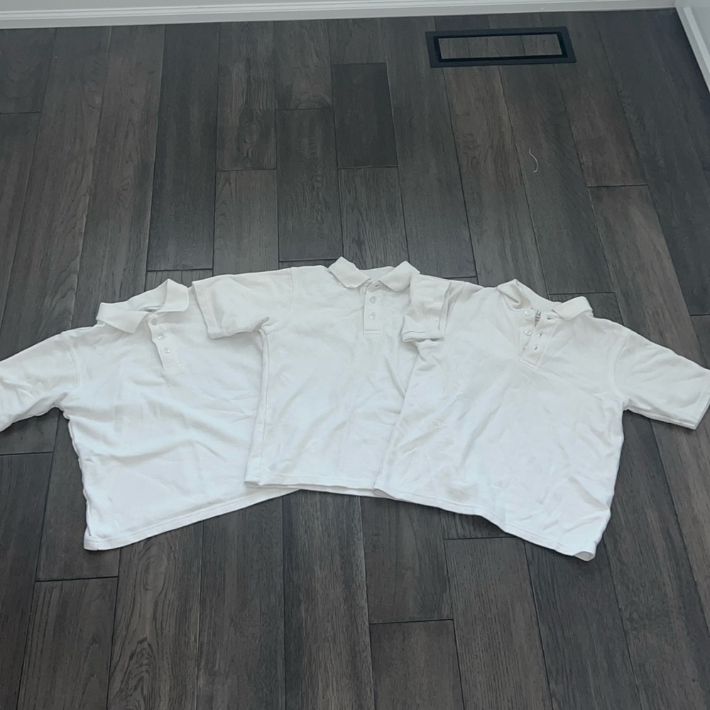 A+ colored white school uniform T-shirt bundle